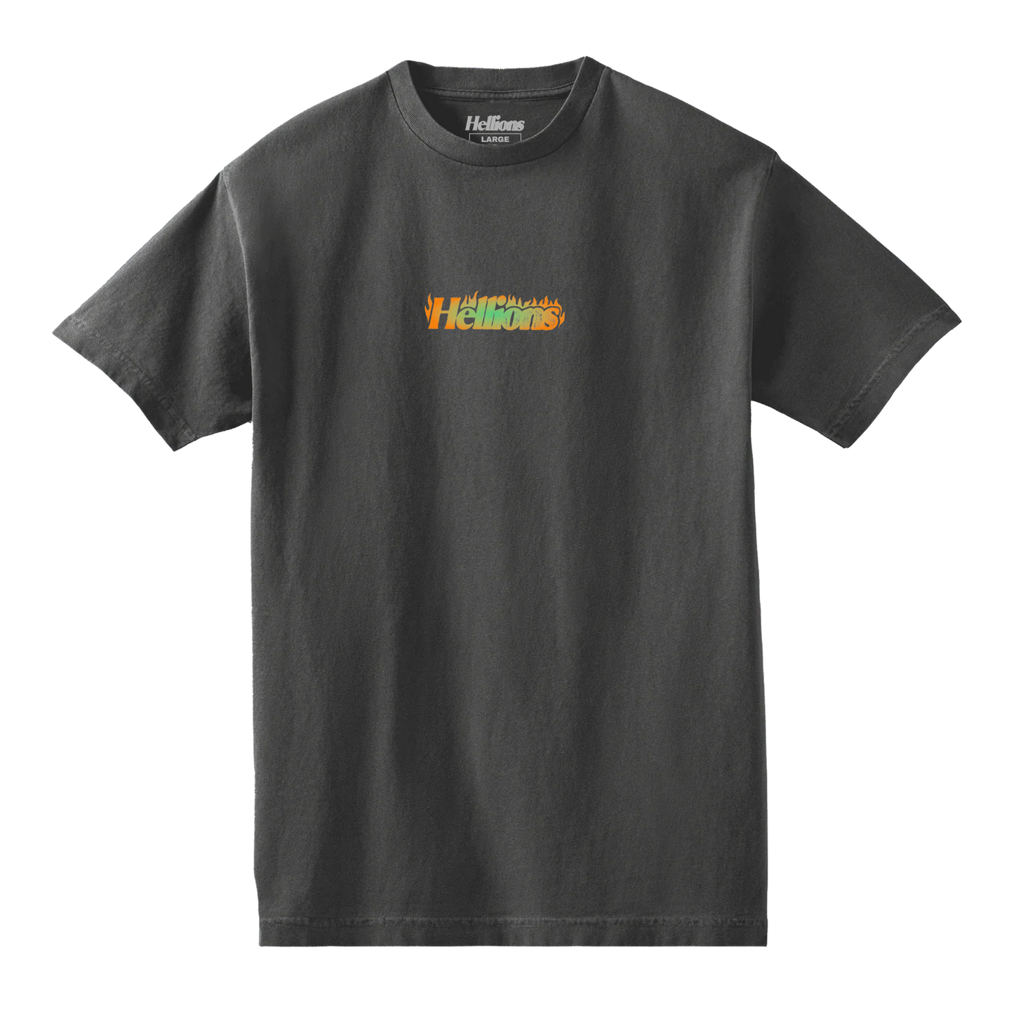 Flaming Mascot T-Shirt (Faded Black)