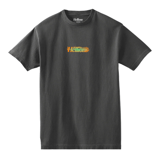 Flaming Mascot T-Shirt (Faded Black)